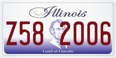 IL license plate Z582006