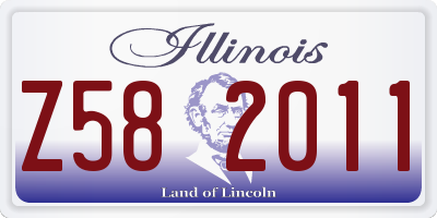 IL license plate Z582011