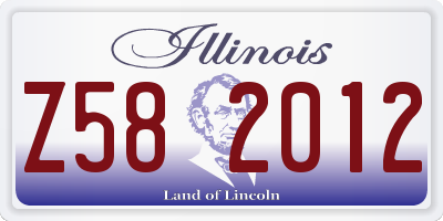 IL license plate Z582012