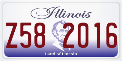 IL license plate Z582016