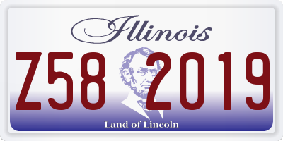 IL license plate Z582019