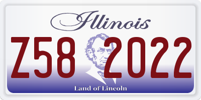 IL license plate Z582022