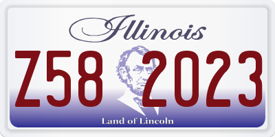 IL license plate Z582023