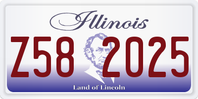 IL license plate Z582025