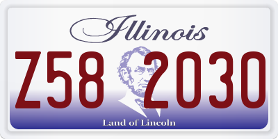 IL license plate Z582030