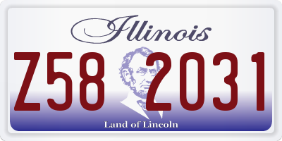 IL license plate Z582031