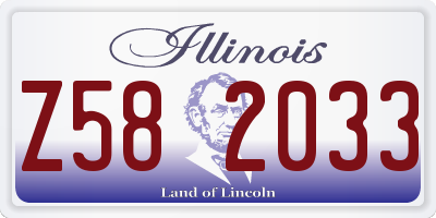 IL license plate Z582033