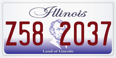 IL license plate Z582037