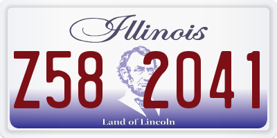 IL license plate Z582041