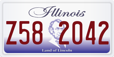 IL license plate Z582042