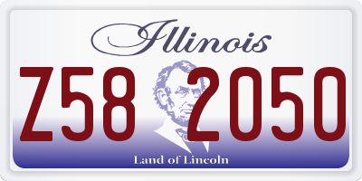 IL license plate Z582050