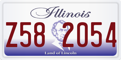 IL license plate Z582054