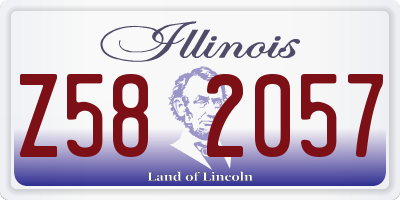 IL license plate Z582057