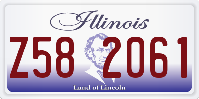 IL license plate Z582061