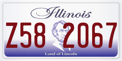 IL license plate Z582067