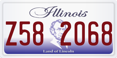 IL license plate Z582068