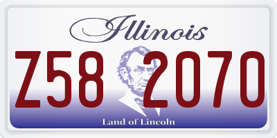 IL license plate Z582070