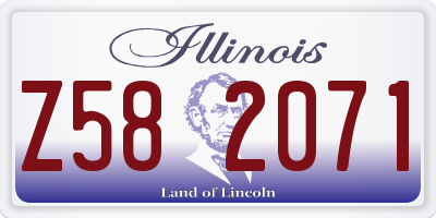 IL license plate Z582071