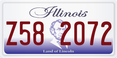 IL license plate Z582072