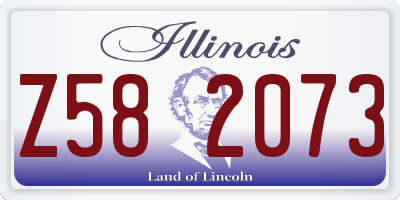 IL license plate Z582073
