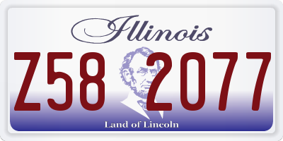 IL license plate Z582077