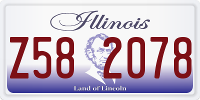 IL license plate Z582078