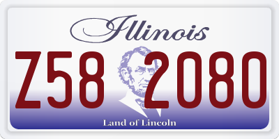 IL license plate Z582080