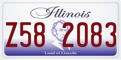 IL license plate Z582083