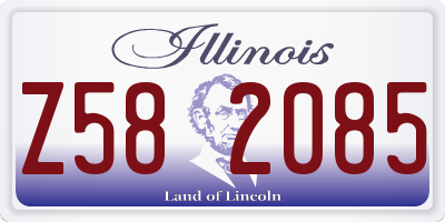 IL license plate Z582085