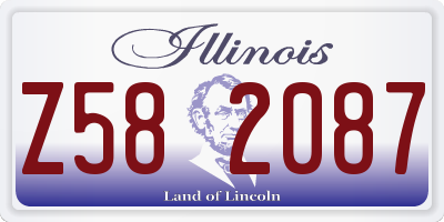 IL license plate Z582087