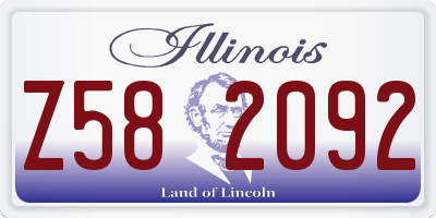 IL license plate Z582092