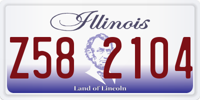 IL license plate Z582104