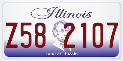 IL license plate Z582107