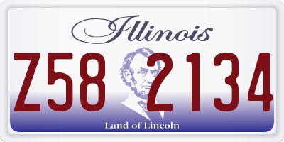 IL license plate Z582134