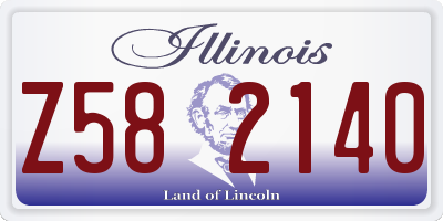 IL license plate Z582140