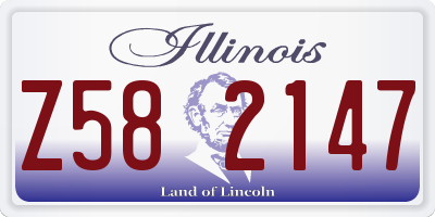IL license plate Z582147