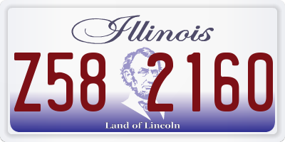 IL license plate Z582160