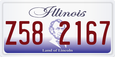 IL license plate Z582167