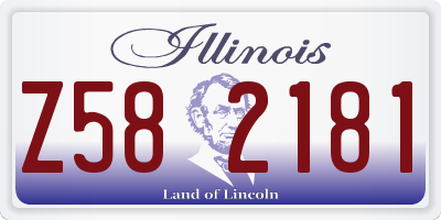 IL license plate Z582181