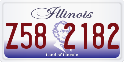 IL license plate Z582182