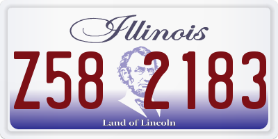 IL license plate Z582183