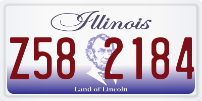 IL license plate Z582184