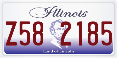 IL license plate Z582185
