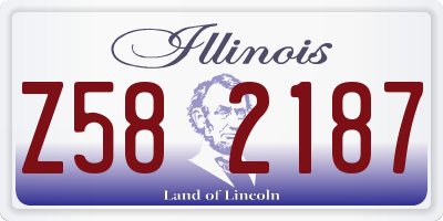 IL license plate Z582187