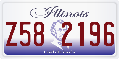 IL license plate Z582196