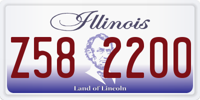 IL license plate Z582200