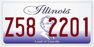 IL license plate Z582201
