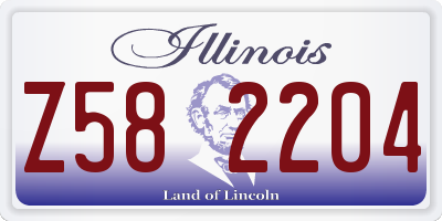 IL license plate Z582204