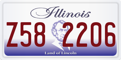 IL license plate Z582206
