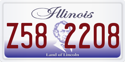 IL license plate Z582208